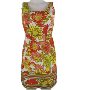 Trina Turk 100% Silk Floral Sleeveless Vacation Business Women's Dress 6